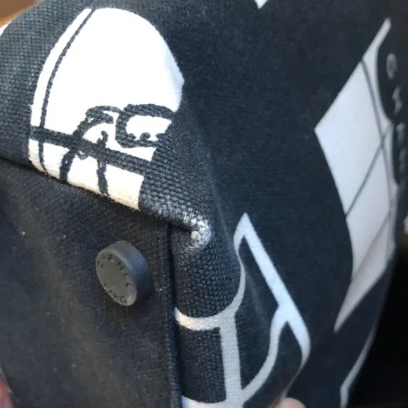 CHANEL Coco Canvas Window Tote Bag Black White Classic - Picture 15 of 15